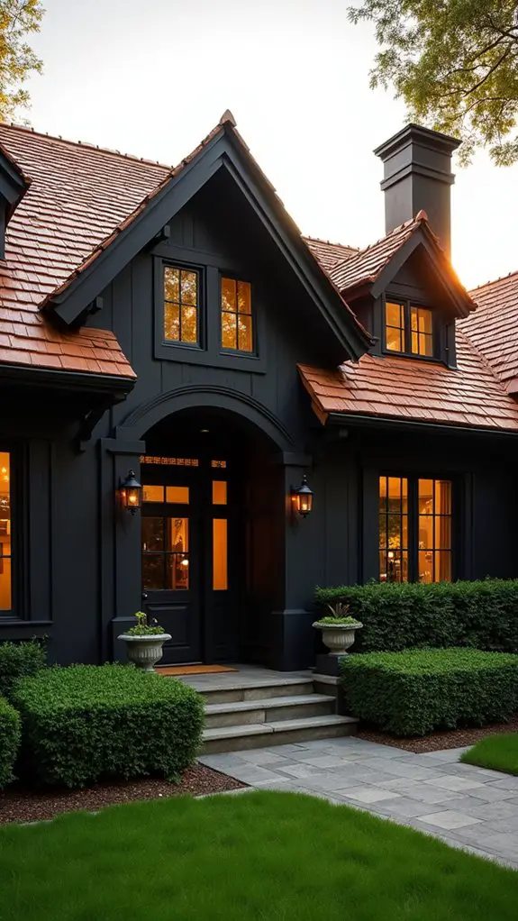 elegant black homes design