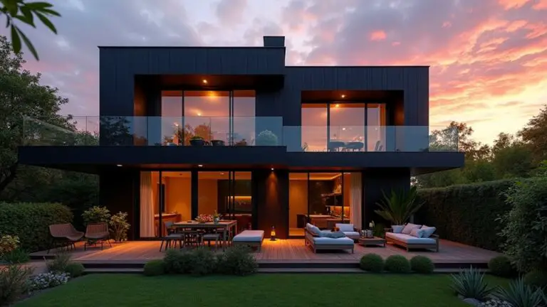 19 Black House Exterior With Balcony Views You’ll Adore elegant black house balconies