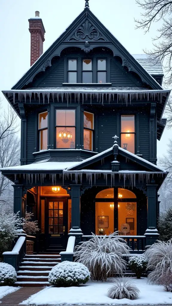 elegant black victorian silhouette