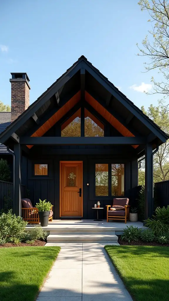 elegant black warm wood