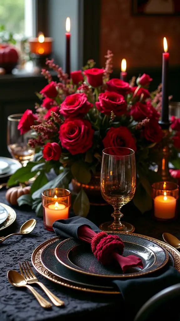 elegant dark floral arrangements