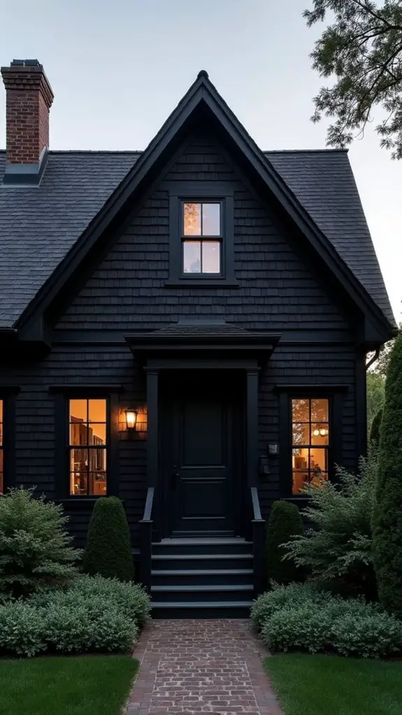 elegant deep charcoal contrast