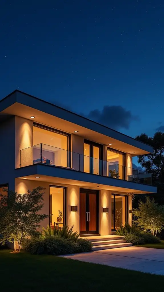 elegant exterior lighting enhancement