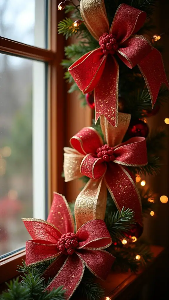 elegant festive window garland