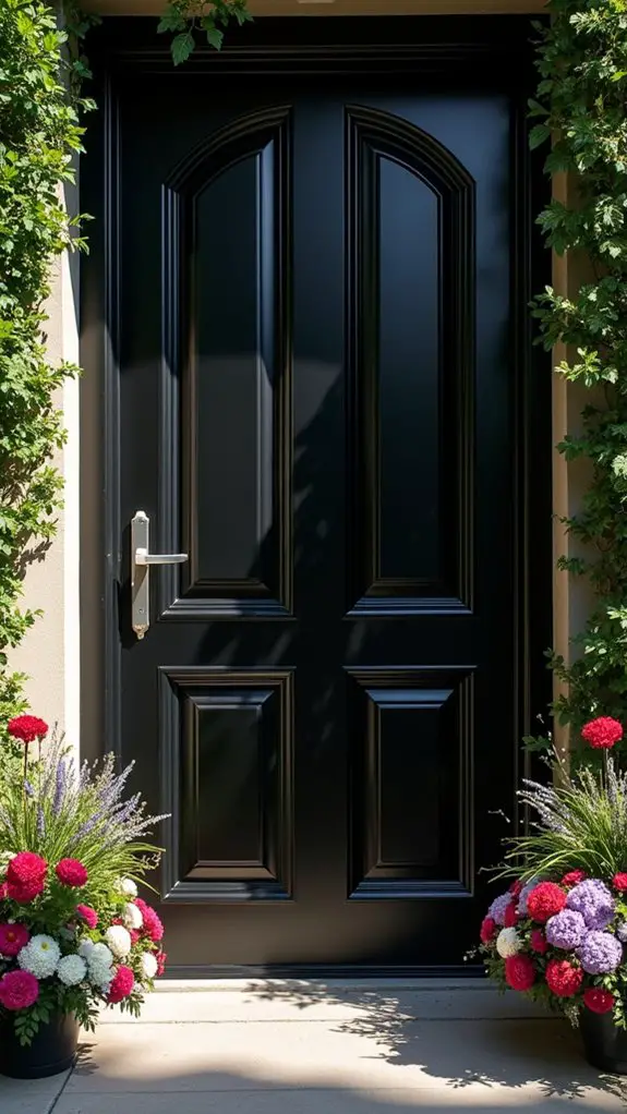 elegant floral contrast entrance