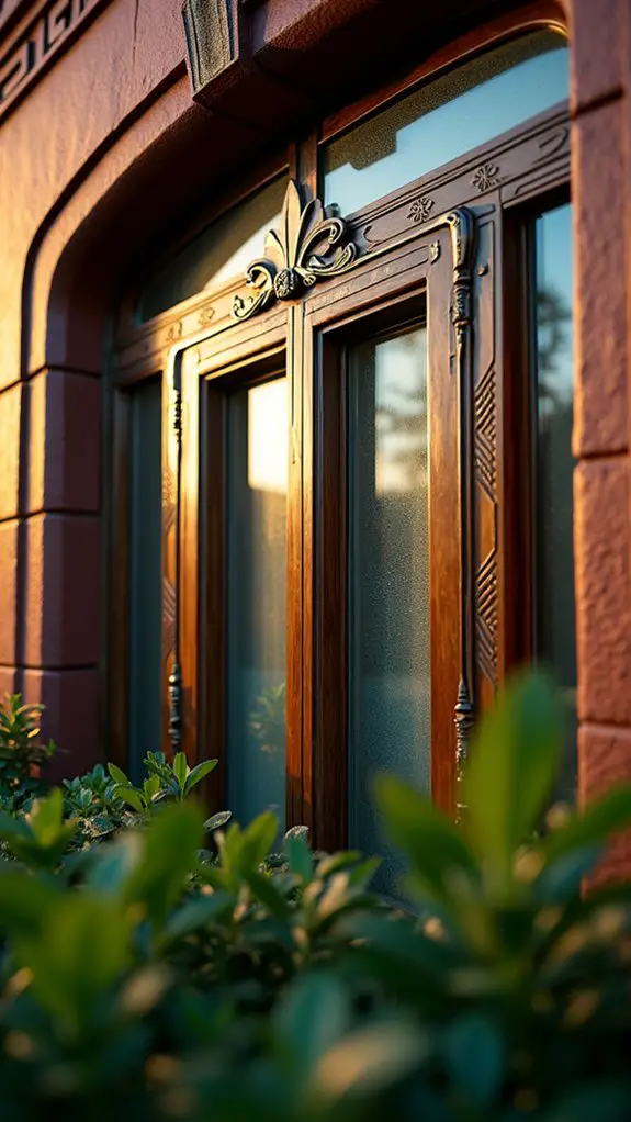 elegant geometric window frames