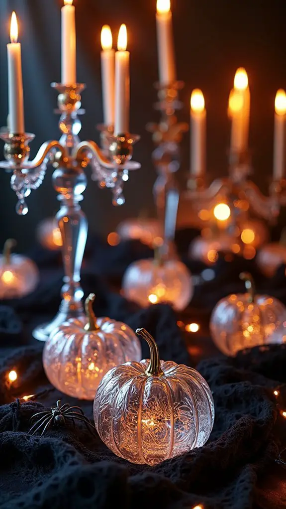 elegant glass halloween decor