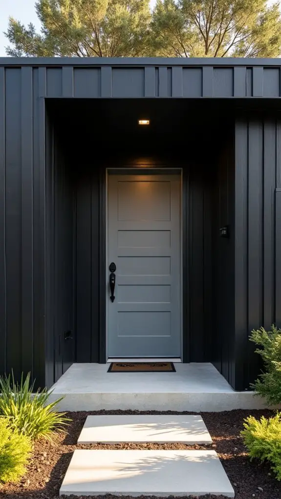 elegant gray door sophistication