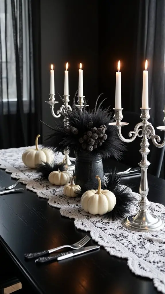 elegant halloween black and white