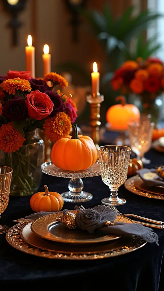 elegant halloween cocktail decor