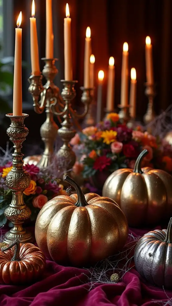elegant halloween metallic accents