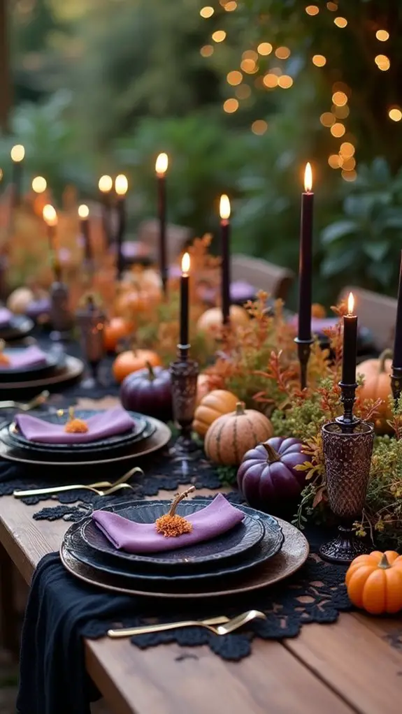 elegant halloween table decor