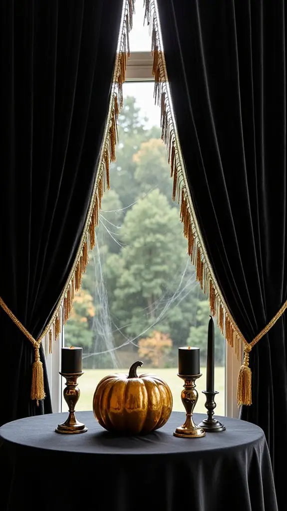 elegant halloween window treatments