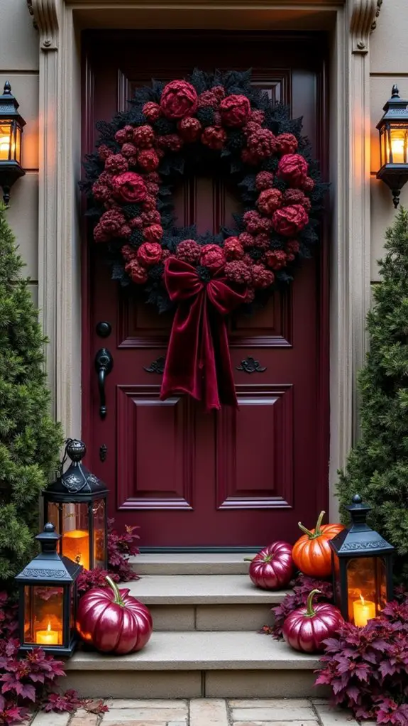 elegant halloween wreath decorations