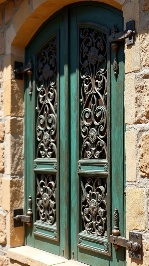 elegant handcrafted metal shutters