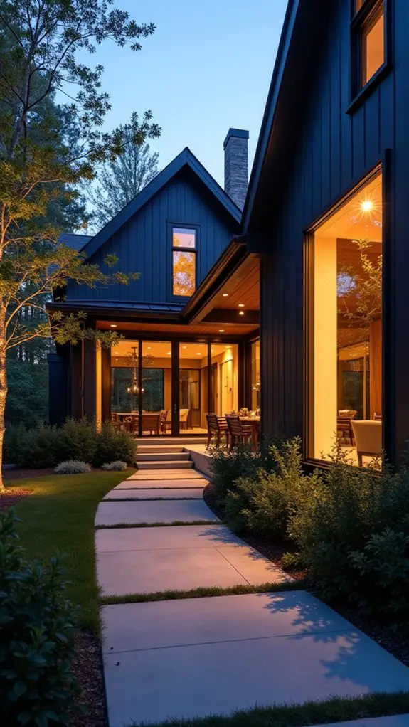 elegant illuminated exterior design