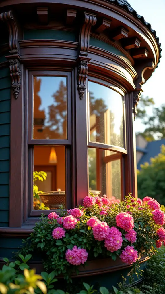 elegant intricate bay windows