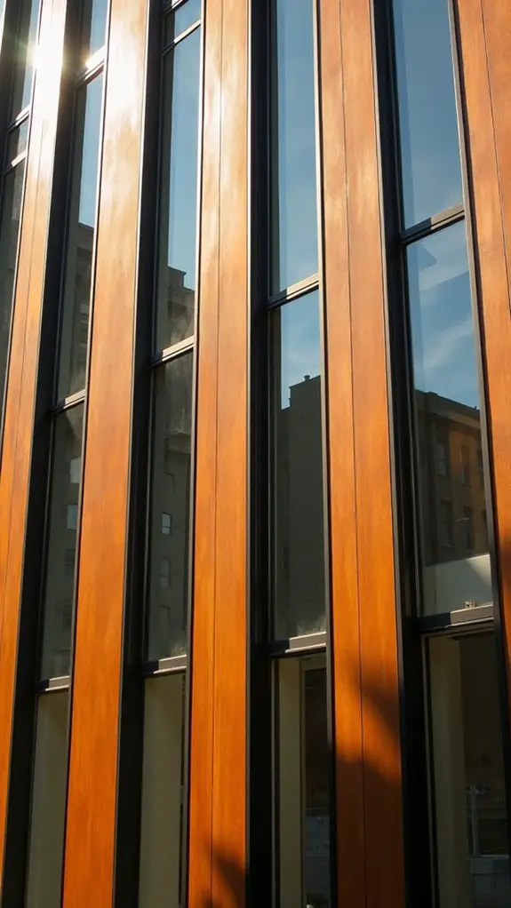 elegant narrow vertical windows
