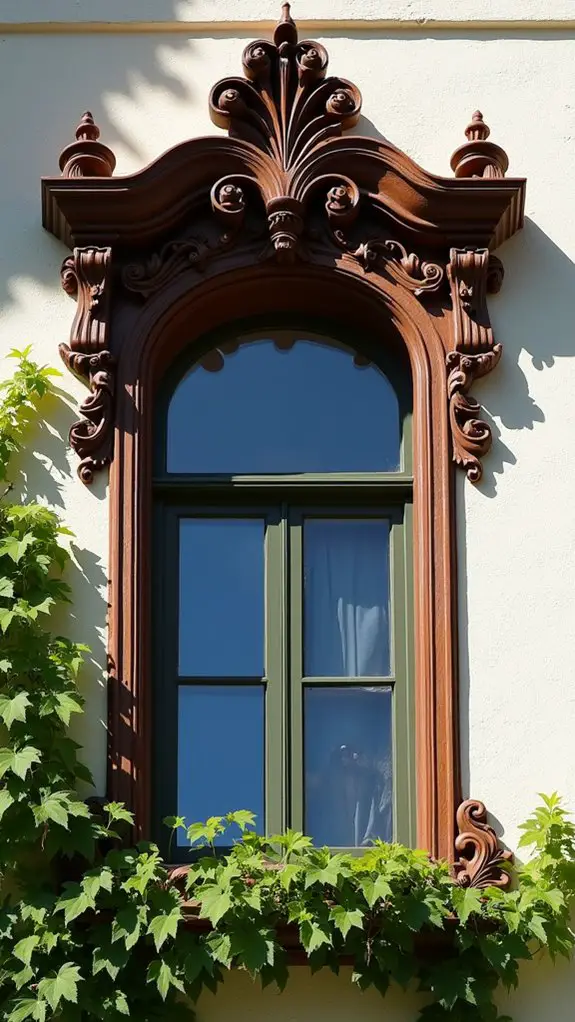 elegant ornate window accents