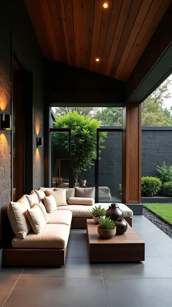 elegant outdoor seating area