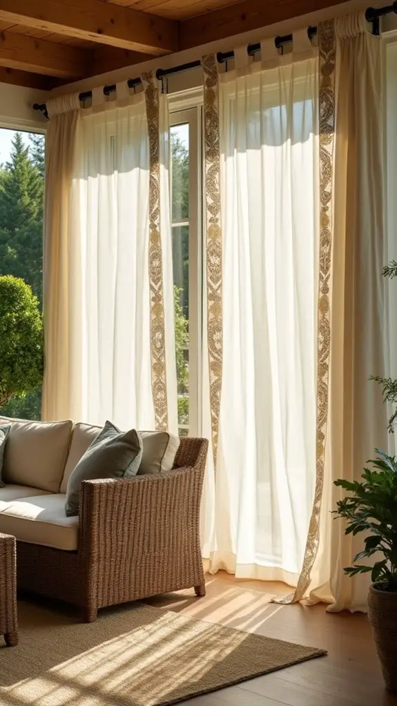elegant privacy with drapery