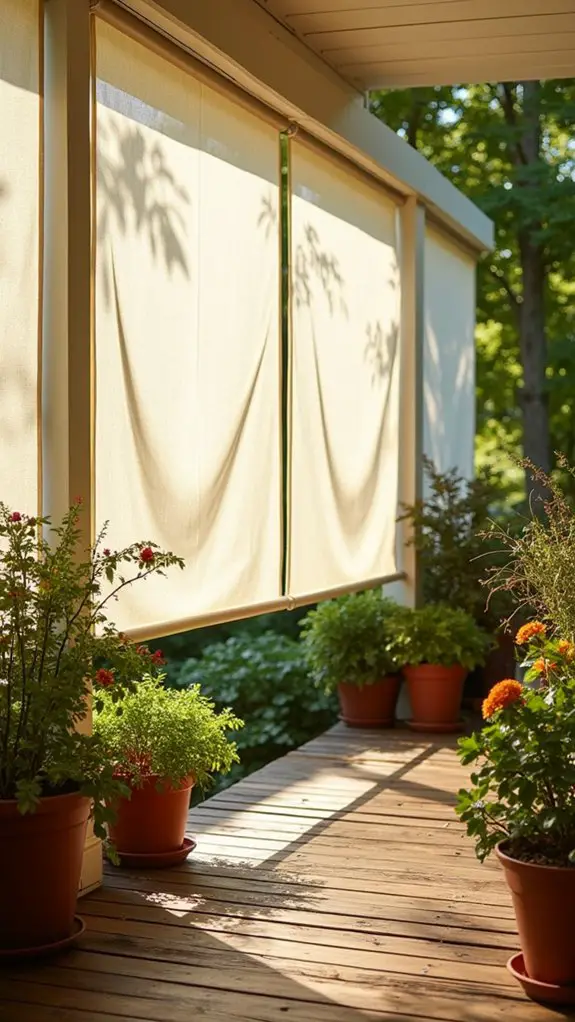 elegant privacy with sunlight