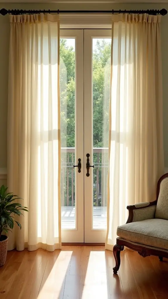 elegant privacy with sunlight