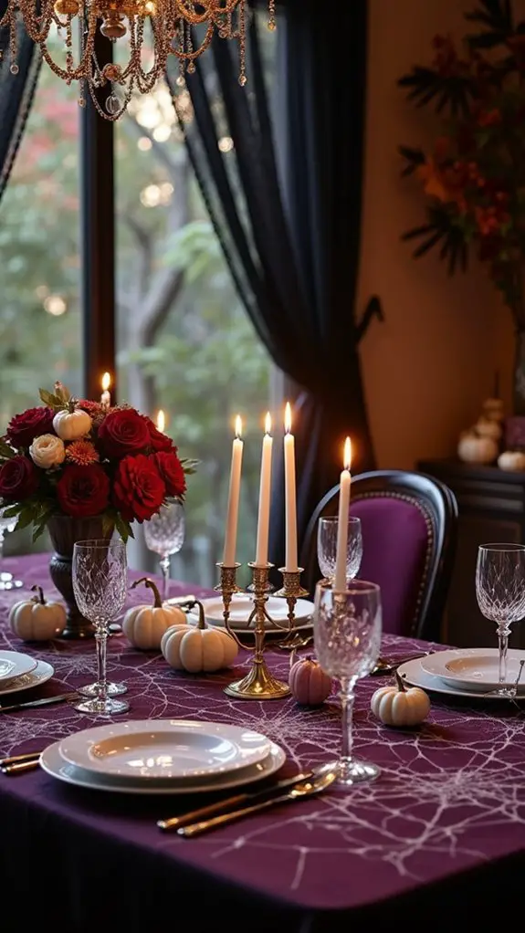 elegant spider web decor