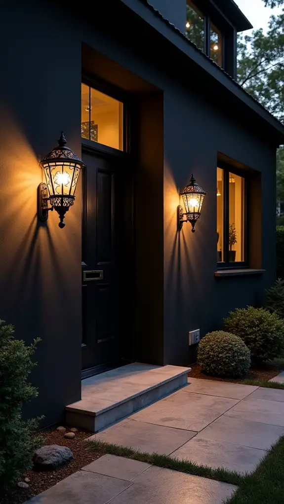 enchanting black post lanterns