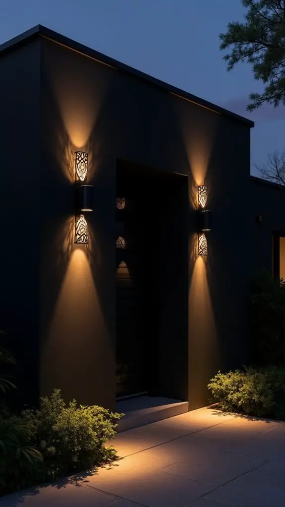 enchanting black wall lighting