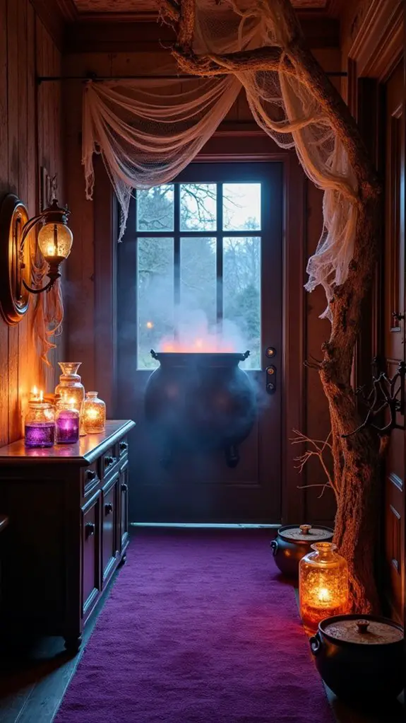 enchanting halloween decor setup