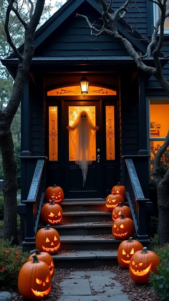 enchanting halloween doorway displays