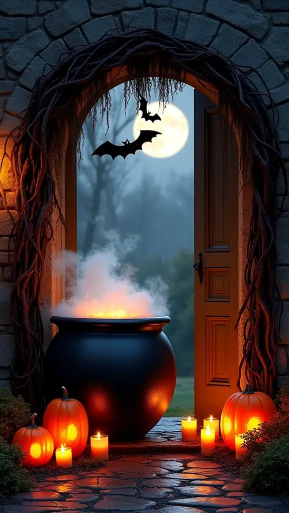 enchanting halloween entrance decor