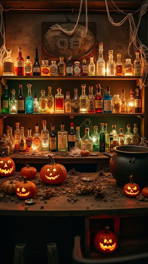 enchanting halloween potion bar