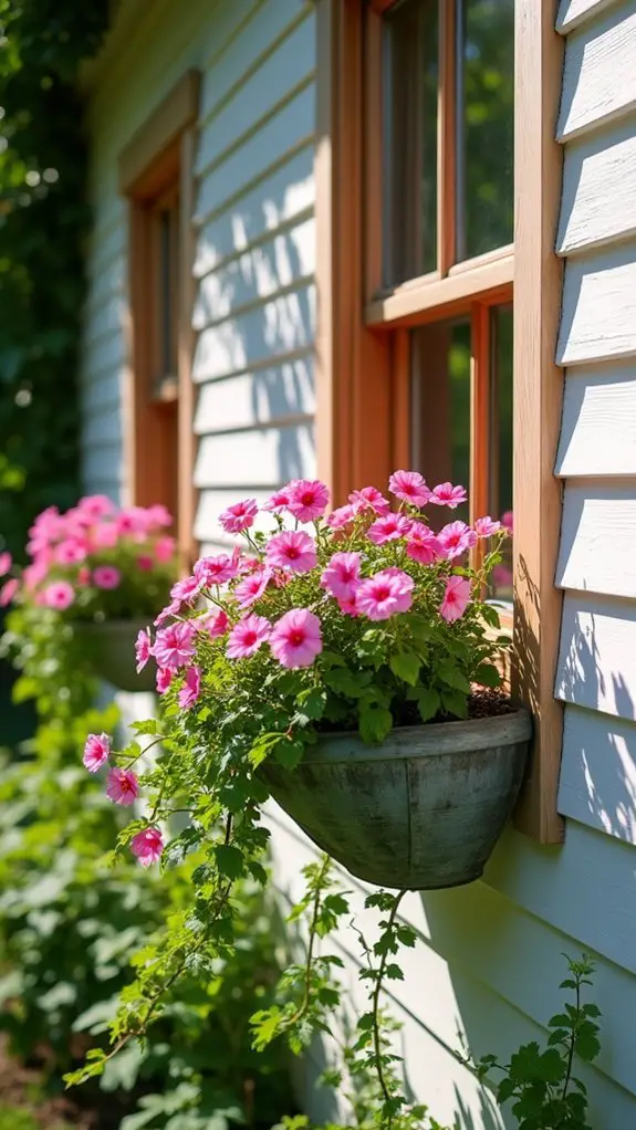 enhance exterior with window boxes