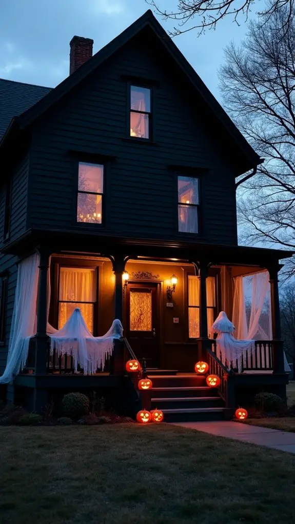 ethereal porch halloween decor