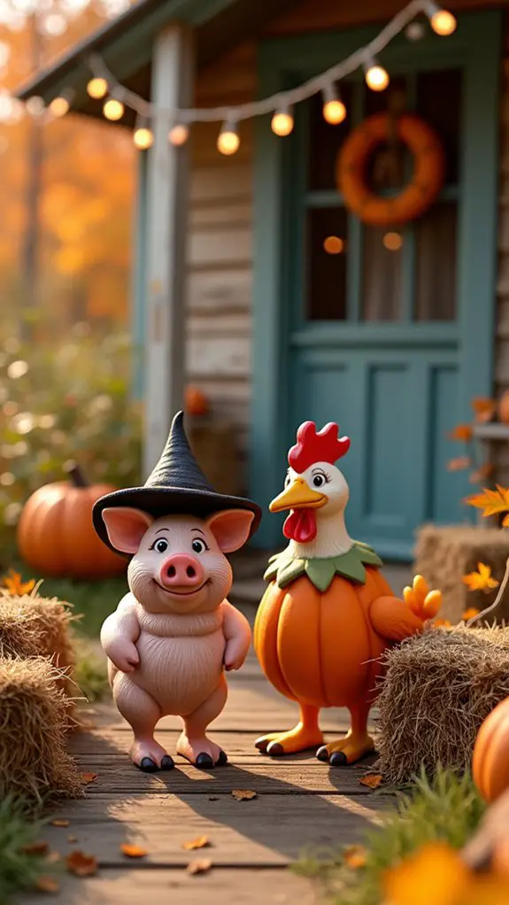 farm animals in costumes