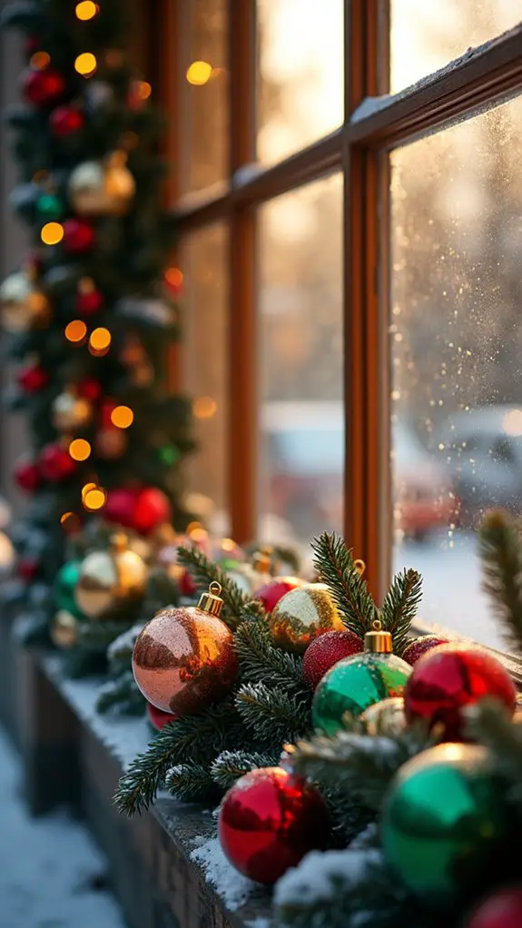 festive colorful window decoration