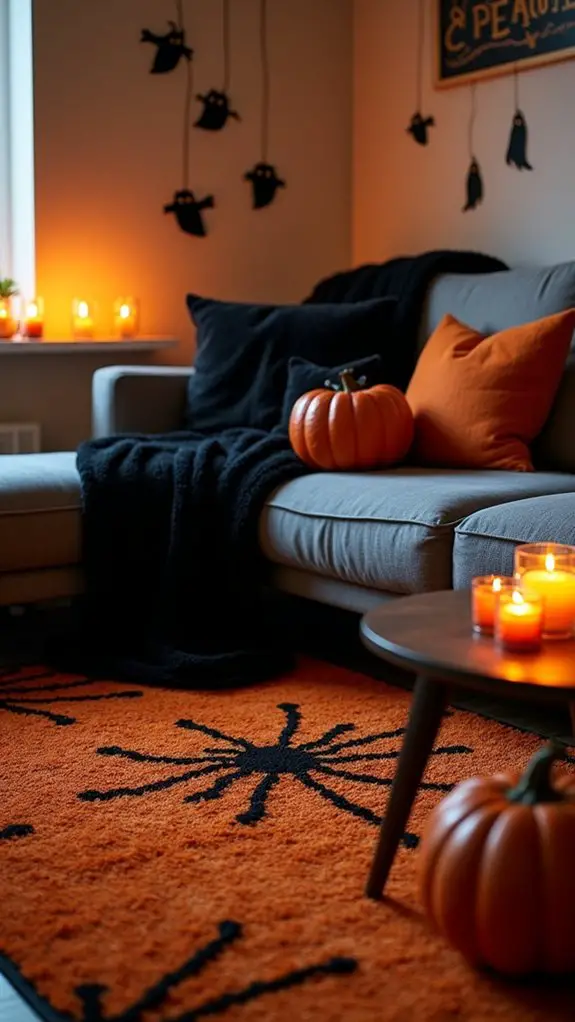 festive halloween area rugs