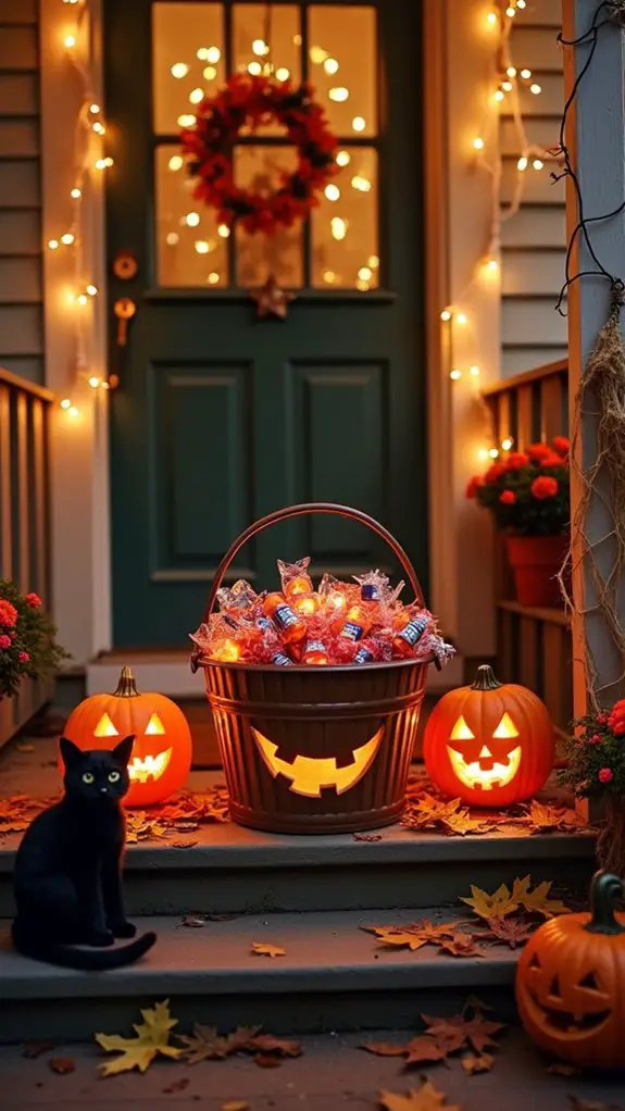 festive halloween candy centerpiece