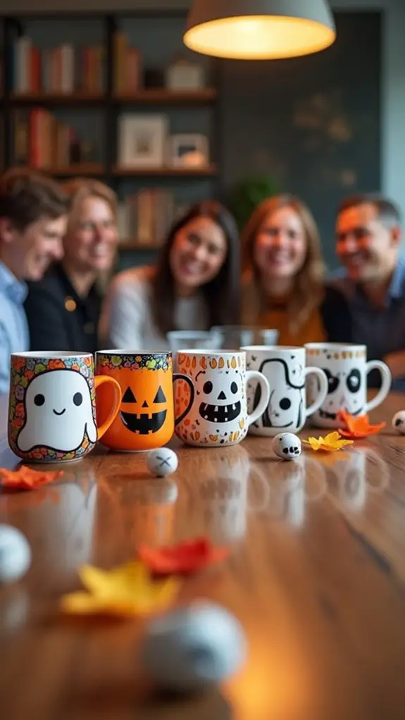 festive halloween coffee mugs