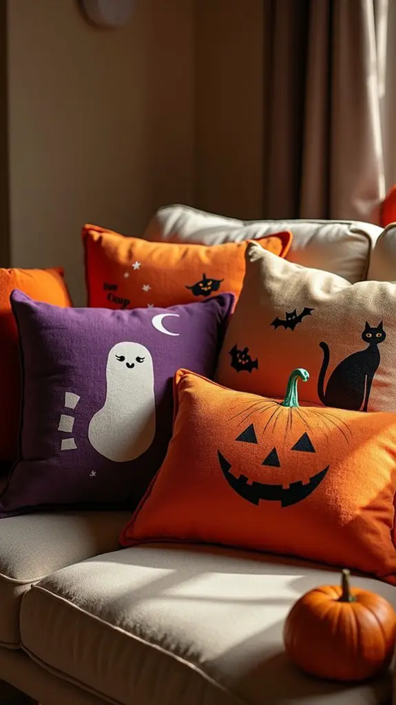 festive halloween pillow covers