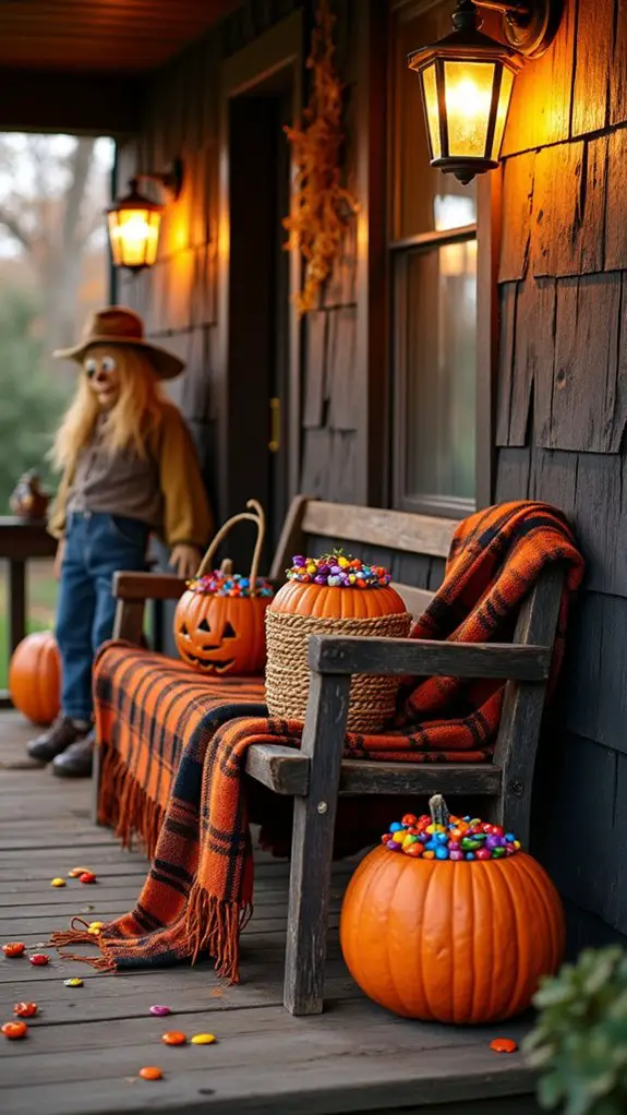 festive halloween treat baskets