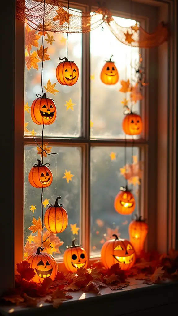 festive halloween window decorations