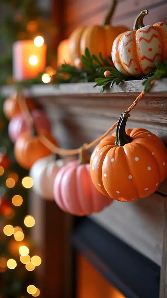 festive pumpkin garland decor