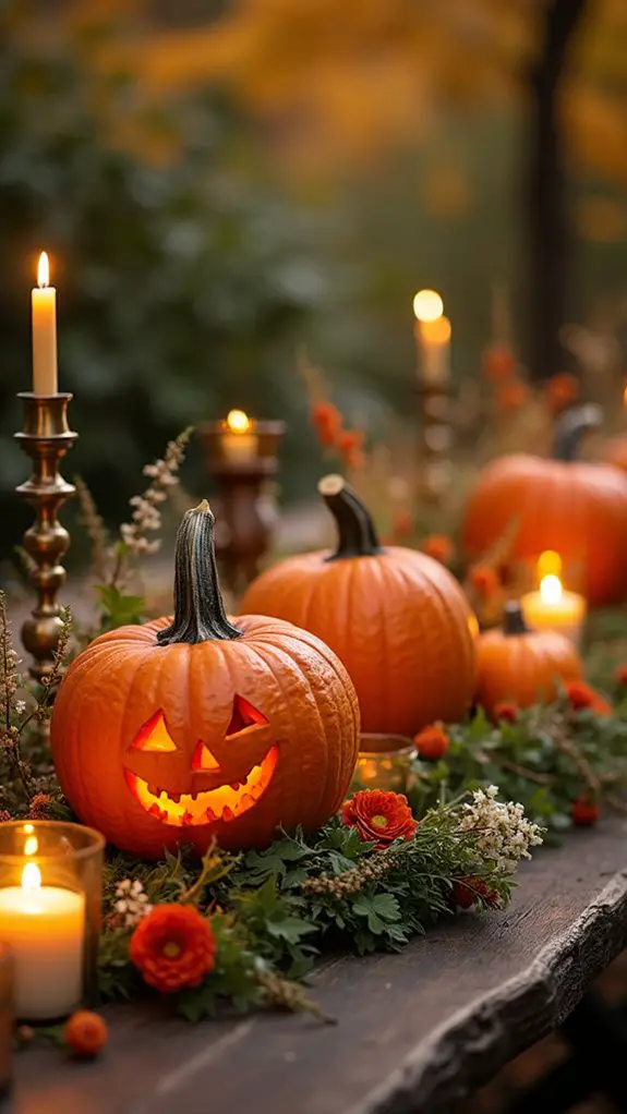 festive pumpkin table arrangements