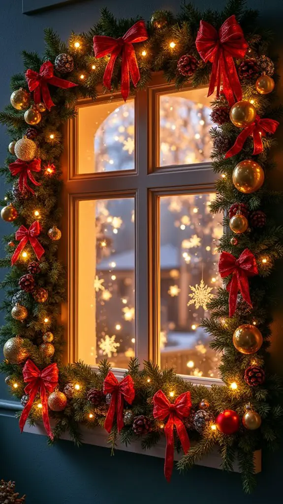 festive red and gold