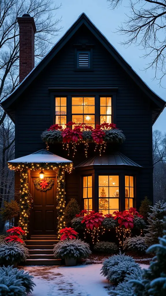 festive window box display