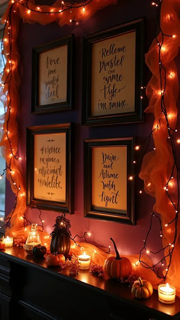 framed quotes enhance halloween