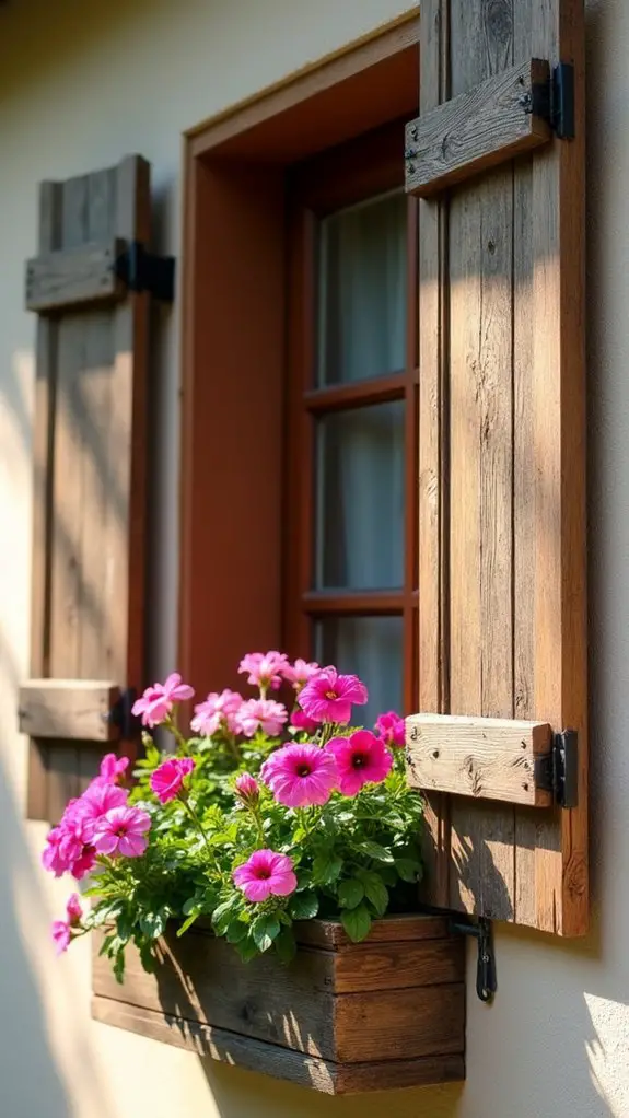 functional decorative shutters planters